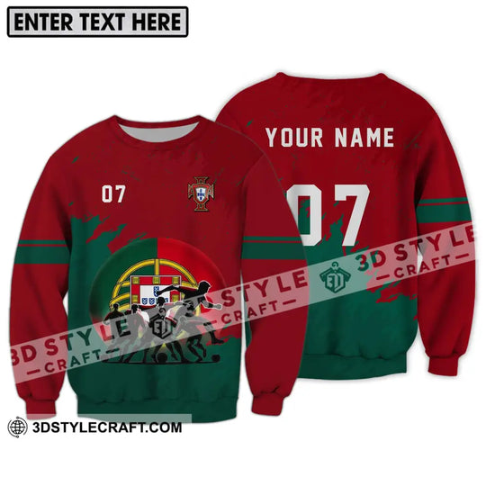 Unisex Shirt - Custom Name And Number, Euro 2024 Portugal Team Shirt style option 4