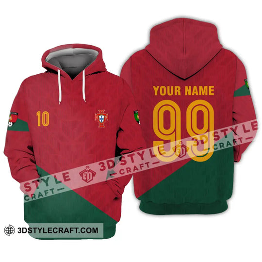 Unisex Shirt - Custom Name And Number Shirt, Euro 2024 Red And Green Shirt Portugal National Team style option 4