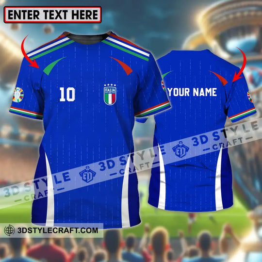 Unisex Shirt - Custom Name And Number Shirt, Euro 2024 Team Shirt Italy style option 1