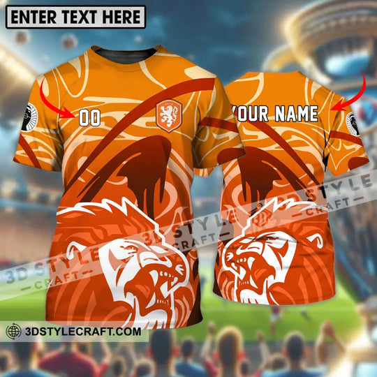 Unisex Shirt - Custom Name And Number Euro 2024 Shirt, The Royal Dutch Netherlands, Lion Shirt style option 1