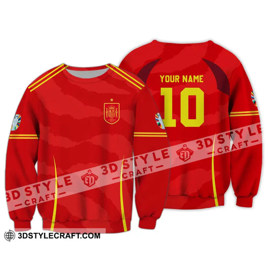 Unisex Shirt - Custom Name And Number, European Champions 2024 Red Shirt style option 4
