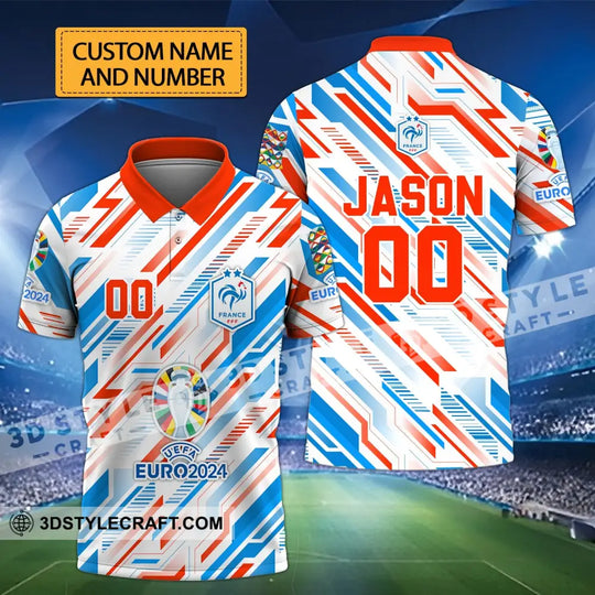 Unisex Shirt - Custom Name And Number Shirt, France Color Arrays Shirt, Euro 2024 style option 1