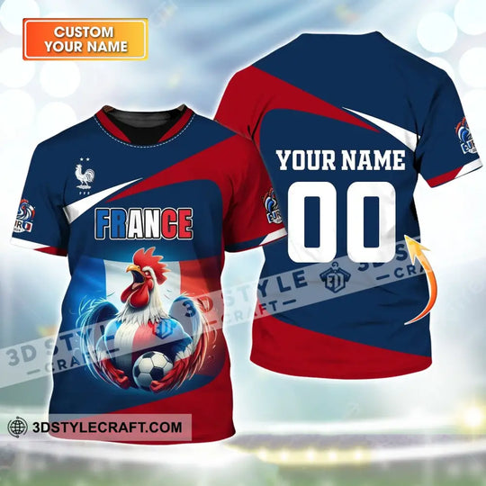 Unisex Shirt, Custom Name and Number France Euro 2024 Football Shirt, France Football Polo Long Sleeve style option 1