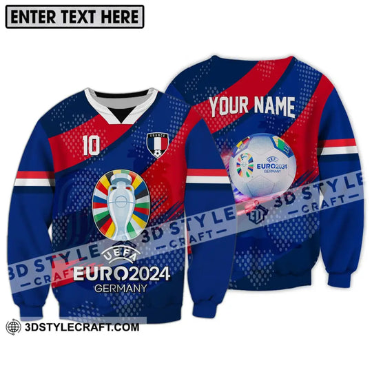 Unisex Shirt - Custom Name And Number Shirt, France National Team Euro 2024 style option 4