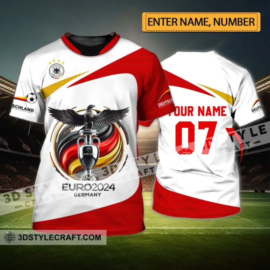 Unisex Shirt - Custom Name And Number Gemany Team Euro 2024 Cup Shirt style option 1
