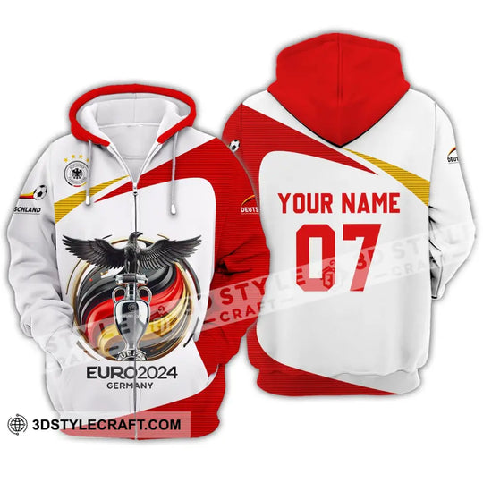Unisex Shirt - Custom Name And Number Gemany Team Euro 2024 Cup Shirt style option 3