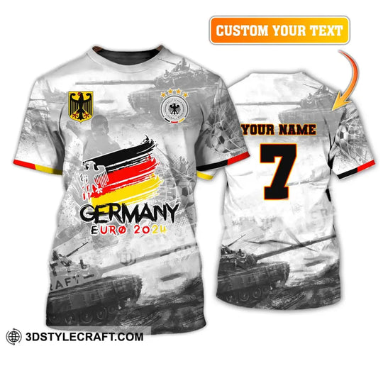 Unisex Shirt, Custom Name and Number Germany Euro 2024 Football Shirt, Germany Football Polo Long Sleeve style option 1