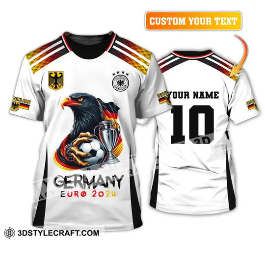 Unisex Shirt, Custom Name and Number Germany Euro 2024 Football Shirt, Germany Football Polo Long Sleeve style option 1