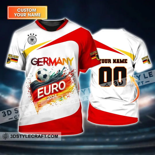 Unisex Shirt, Custom Name and Number Germany Euro 2024 Football Shirt, Germany Football Polo Long Sleeve style option 1