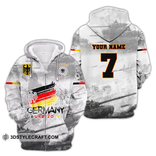 Unisex Shirt, Custom Name and Number Germany Euro 2024 Football Shirt, Germany Football Polo Long Sleeve style option 3