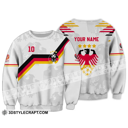 Unisex Shirt - Custom Name And Number, Germany Euro 2024 White Color style option 4