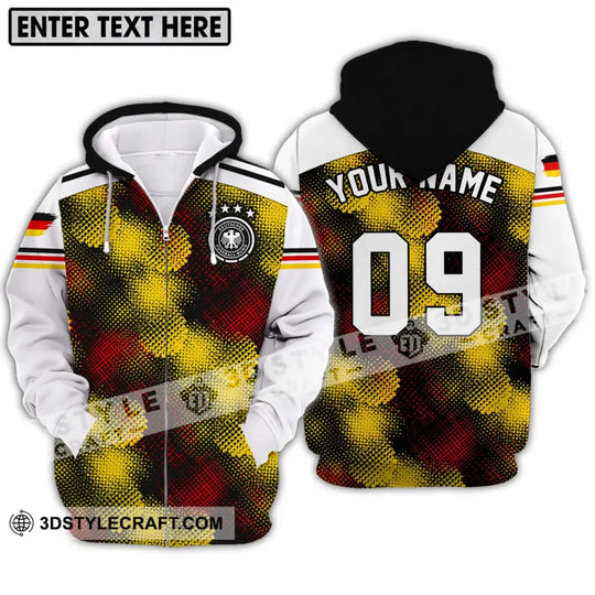 Unisex Shirt - Custom Name And Number Shirt, Germany Flag Color Shirt style option 2