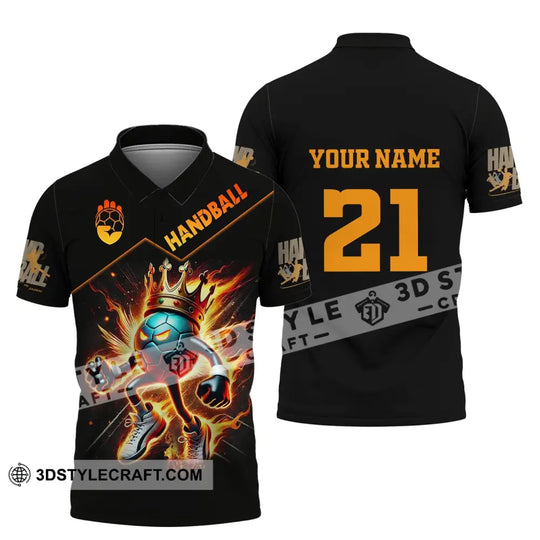 Unisex Shirt, Custom Name and Number Handball Shirt, Handball Love T-Shirt style option 4