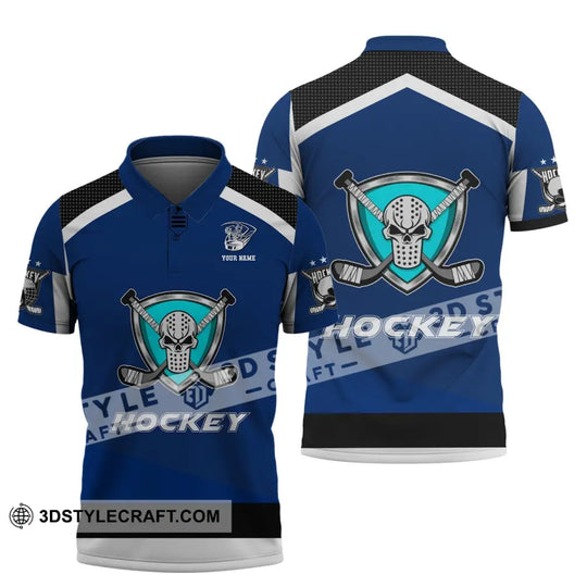 Unisex Shirt, Custom Name and Number Hockey T-Shirt, Hockey Polo, Gift for Hockey Player style option 2