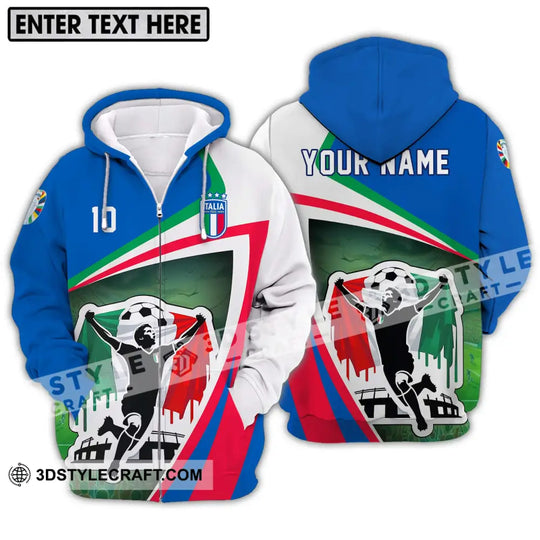 Unisex Shirt - Custom Name And Number Shirt, Italy Euro 2024 National Team style option 2