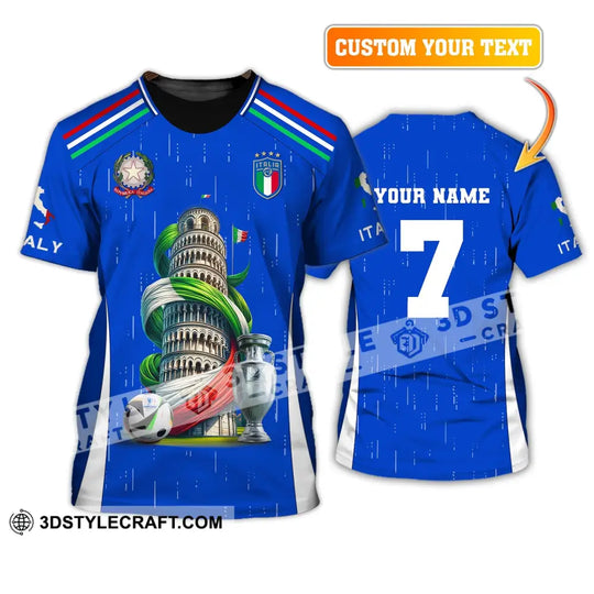 Unisex Shirt, Custom Name and Number Italy Football Shirt, Italy Football Polo Long Sleeve, Italy Euro 2024 Shirt style option 1