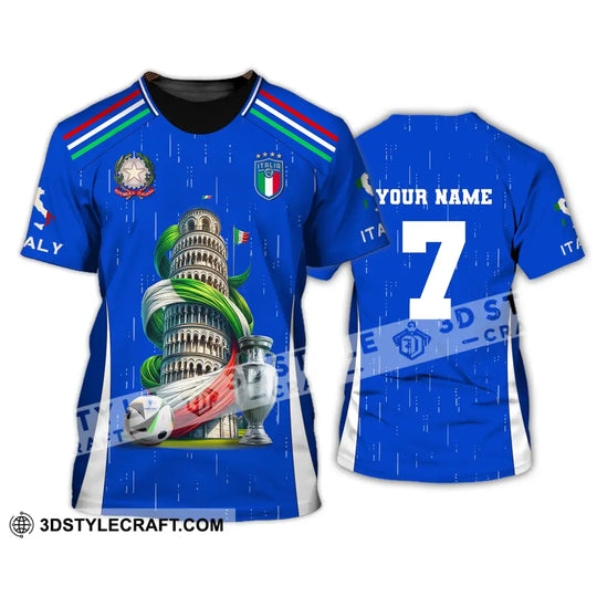 Unisex Shirt, Custom Name and Number Italy Football Shirt, Italy Football Polo Long Sleeve, Italy Euro 2024 Shirt style option 2