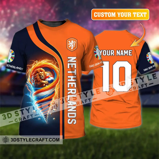 Unisex Shirt, Custom Name and Number Netherlands Euro 2024 Shirt, Netherlands Football Polo Long Sleeve style option 1