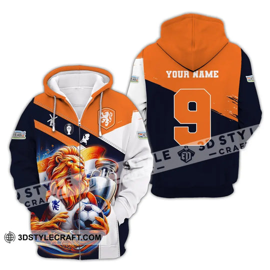 Unisex Shirt, Custom Name and Number Netherlands Euro 2024 Shirt, Netherlands Football Polo Long Sleeve style option 3