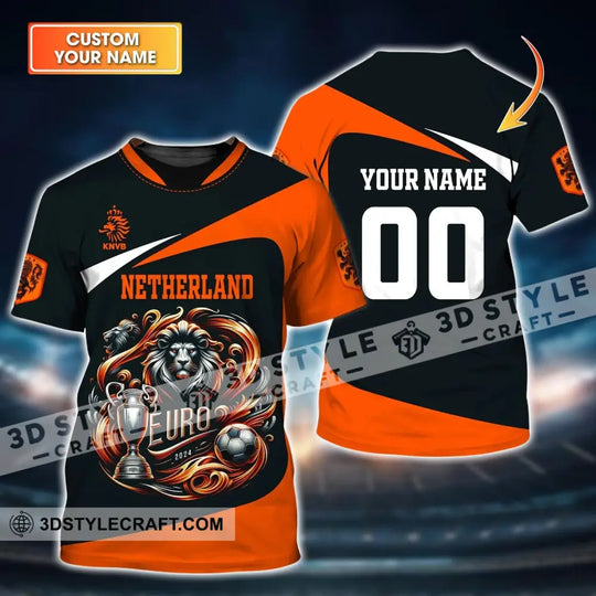 Unisex Shirt, Custom Name and Number Netherlands Football Shirt, Netherlands Football Polo Long Sleeve style option 1