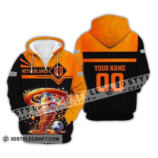 Unisex Shirt, Custom Name and Number Netherlands Football Shirt, Netherlands Football Polo Long Sleeve style option 3