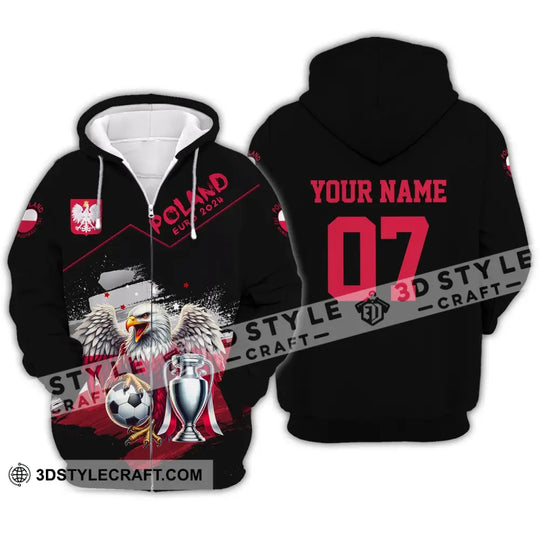 Unisex Shirt - Custom Name And Number, Poland National Team Euro 2024 Shirt style option 3