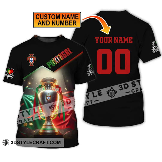 Unisex Shirt, Custom Name and Number Portugal Euro 2024 Football Shirt, Portugal Football Polo Long Sleeve style option 2