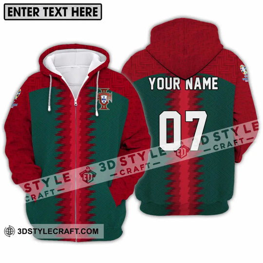 Unisex Shirt - Custom Name And Number Portugal Team Shirt style option 2