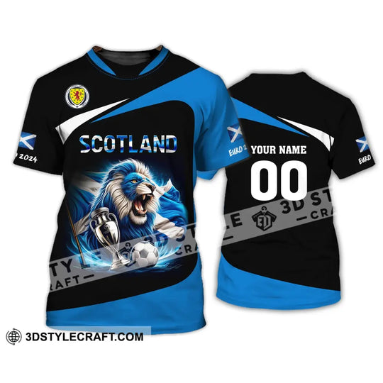 Unisex Shirt, Custom Name and Number Scotland Football Euro 2024 Shirt, Scotland Football Polo Long Sleeve style option 2
