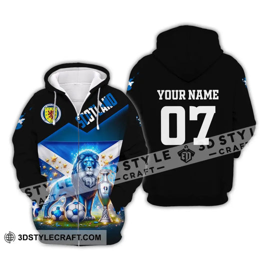 Unisex Shirt, Custom Name and Number Scotland Football Shirt, Euro 2024 Shirt, Scotland Football Polo Long Sleeve Shirt style option 3