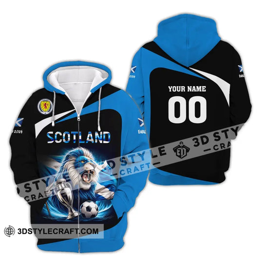 Unisex Shirt, Custom Name and Number Scotland Football Euro 2024 Shirt, Scotland Football Polo Long Sleeve style option 3