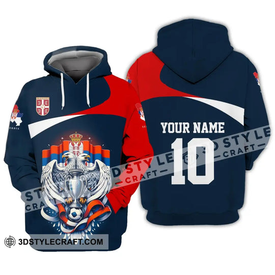 Unisex Shirt - Custom Name And Number Shirt, Serbia Euro 2024 National Team style option 2