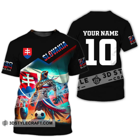Unisex Shirt, Custom Name and Number Slovakia Football Shirt, Slovakia Football Polo Long Sleeve Shirt style option 4