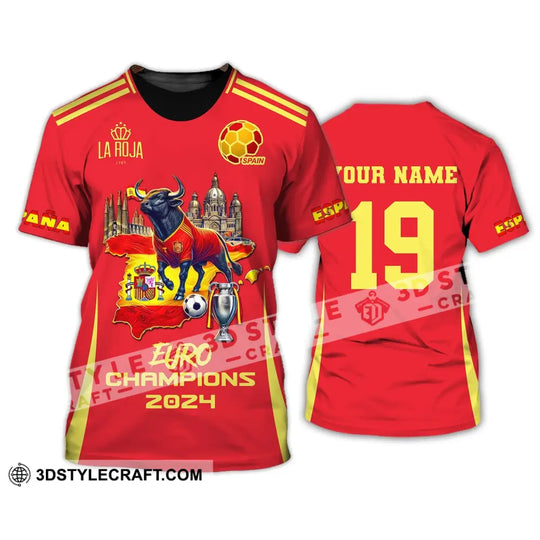Unisex Shirt, Custom Name and Number Spain Football Shirt, Euro 2024 Shirt, La Roja 1989 Shirt, Spain Football Polo Long Sleeve style option 2