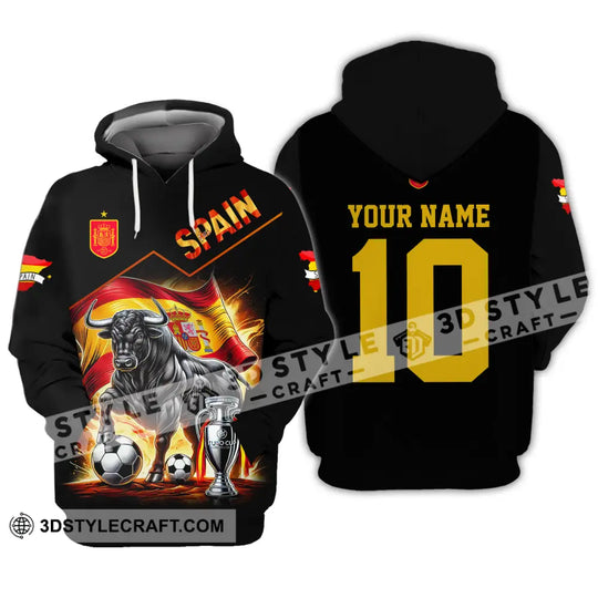 Unisex Shirt - Custom Name And Number Sport Shirt, Winner Spain Bull style option 3