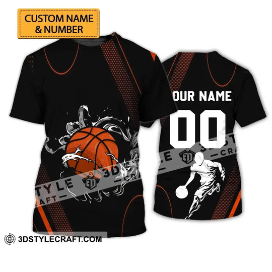 Unisex Shirt - Custom Name and Number T-Shirt - Personalized Basketball Shirt - Basketball Clothing style option 1