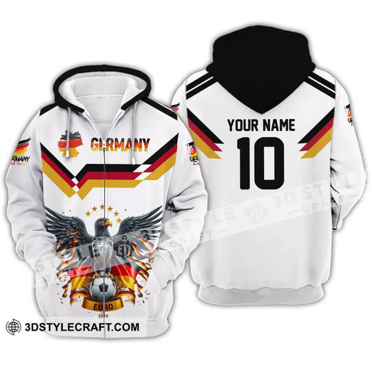 Unisex Shirt - Custom Name And Number Team Shirt, Germany Euro 2024 style option 3
