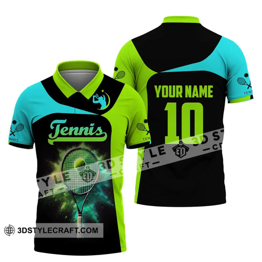 Unisex Shirt, Custom Name and Number Tennis Shirt, Tennis Polo Long Sleeve, Tennis Club Uniform, Tennis Lover Gift style option 4