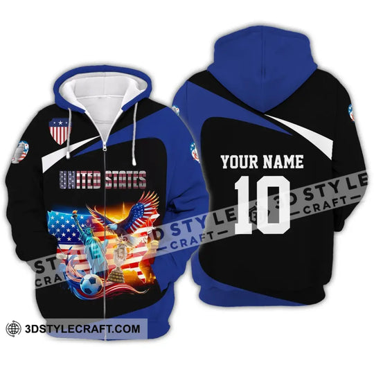 Unisex Shirt - Custom Name And Number Shirt, United States National Team style option 3