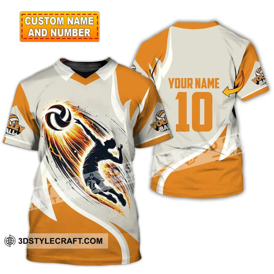 Unisex Shirt - Custom Name And Number Volley Ball Shirt style option 1