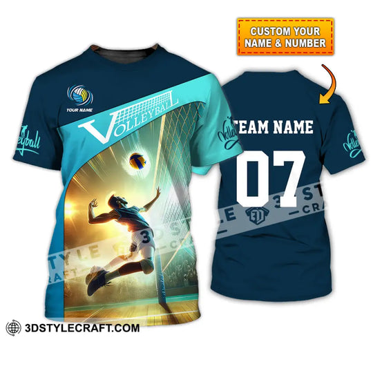 Unisex Shirt, Custom Name and Number Volleyball Shirt, Volleyball Lover Gift style option 1