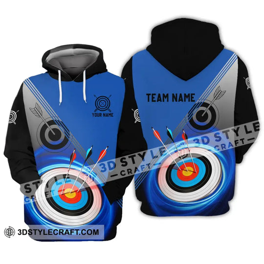 Unisex Shirt - Custom Name And Team Name Shirt - Archery Lover Blue Shirt style option 3