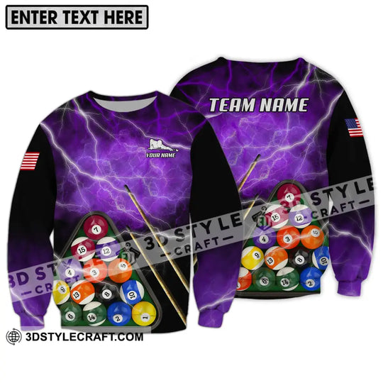 Unisex Shirt - Custom Name And Team Name Billiard Shirt, America Billiard style option 4