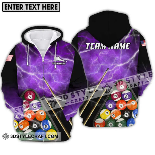 Unisex Shirt - Custom Name And Team Name Billiard Shirt, America Billiard style option 2