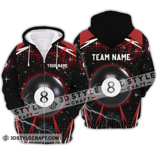 Unisex Shirt - Custom Name And Team Name Shirt - Billiard Thunder style option 4