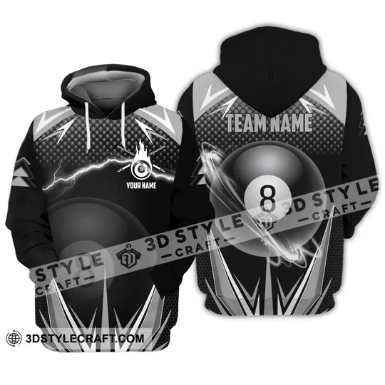 Unisex Shirt - Custom Name And Team Name Shirt, Billiards No.8 style option 3