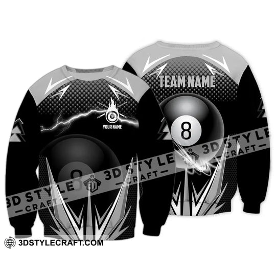 Unisex Shirt - Custom Name And Team Name Shirt, Billiards No.8 style option 2