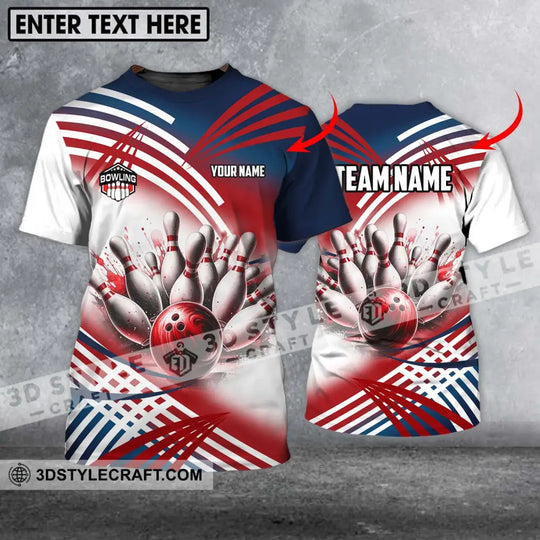 Unisex Shirt - Custom Name And Team Name Shirt, Blood Bowling Ball style option 1