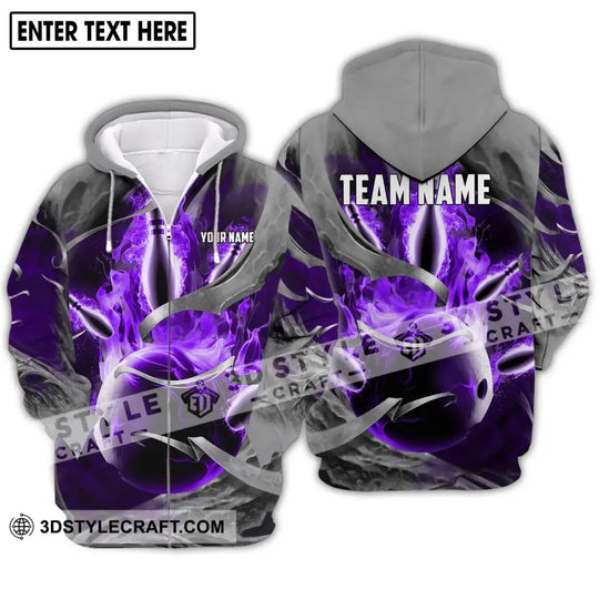 Unisex Shirt - Custom Name And Team Name Shirt - Bowling Hoodie - Bowling Lover Gift - Bowling Shirt style option 3