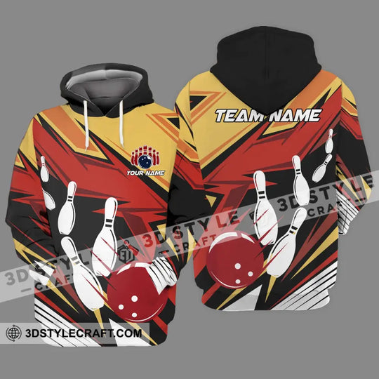 Unisex Shirt - Custom Name And Team Name Bowling Lover Shirt, Bowling Hot Color style option 3